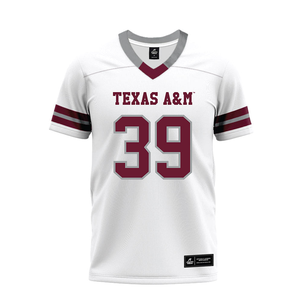 Texas A&M - NCAA Football : Adam Graham - White Premium Football Jersey-0