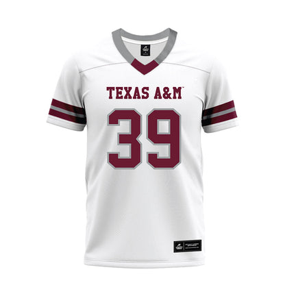 Texas A&M - NCAA Football : Adam Graham - White Premium Football Jersey-0