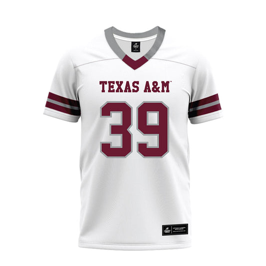 Texas A&M - NCAA Football : Adam Graham - White Premium Football Jersey-0