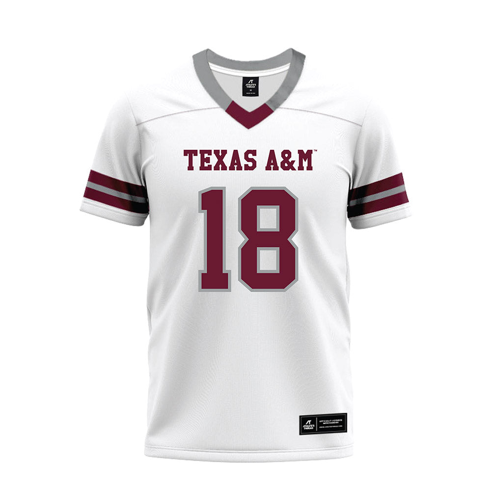 Texas A&M - NCAA Football : TK Norman - White Premium Football Jersey-0