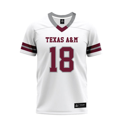 Texas A&M - NCAA Football : TK Norman - White Premium Football Jersey-0