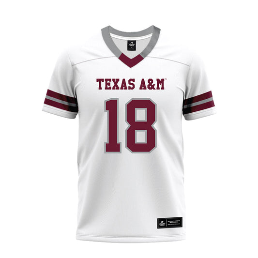 Texas A&M - NCAA Football : TK Norman - White Premium Football Jersey-0