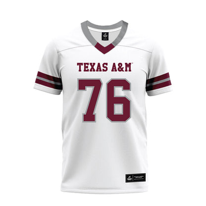 Texas A&M - NCAA Football : Trovon Baugh - White Premium Football Jersey-0