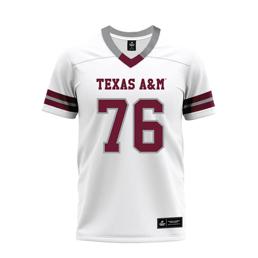 Texas A&M - NCAA Football : Trovon Baugh - White Premium Football Jersey-0