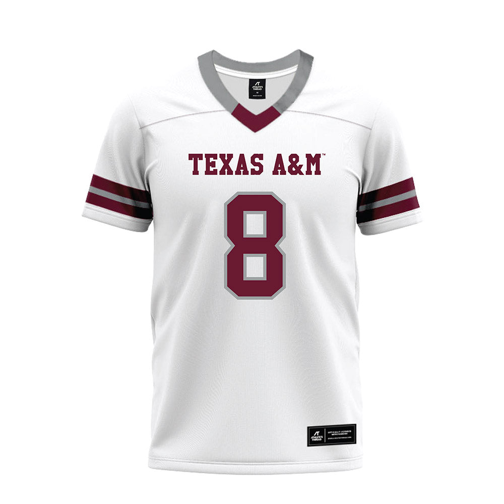 Texas A&M - NCAA Football : Jordan Shaw - White Premium Football Jersey-0