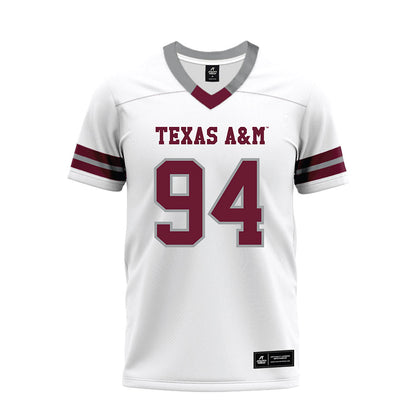 Texas A&M - NCAA Football : Angelo McCullom - White Premium Football Jersey-0