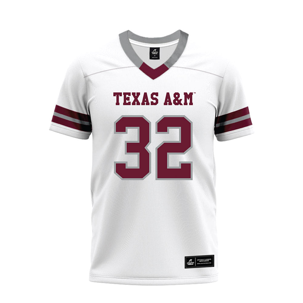 Texas A&M - NCAA Football : Taiyion King - White Premium Football Jersey-0