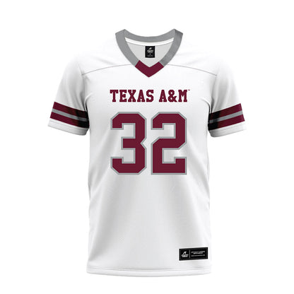 Texas A&M - NCAA Football : Taiyion King - White Premium Football Jersey-0