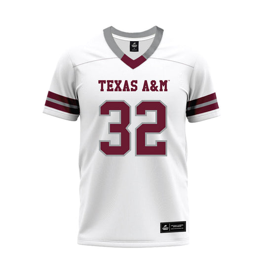 Texas A&M - NCAA Football : Taiyion King - White Premium Football Jersey-0