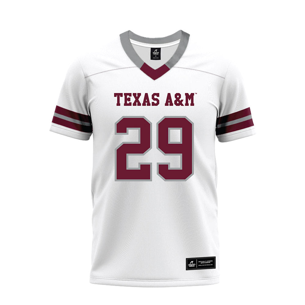 Texas A&M - NCAA Football : Justin Echols - White Premium Football Jersey-0