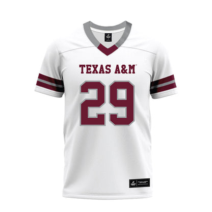 Texas A&M - NCAA Football : Justin Echols - White Premium Football Jersey-0
