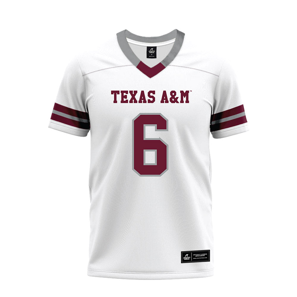 Texas A&M - NCAA Football : Terry Bussey - White Premium Football Jersey-0