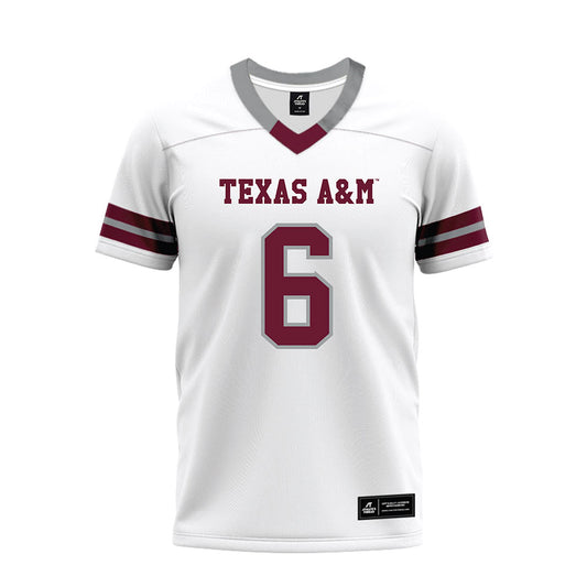Texas A&M - NCAA Football : Terry Bussey - White Premium Football Jersey-0