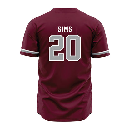 Texas A&M - NCAA Baseball : Aiden Sims - Maroon Jersey-1