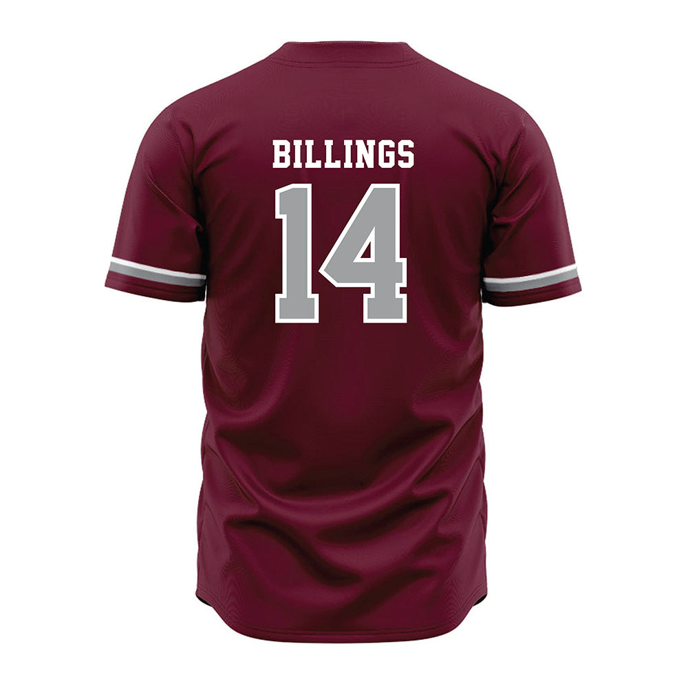 Texas A&M - NCAA Baseball : Luke Billings - Maroon Jersey-1