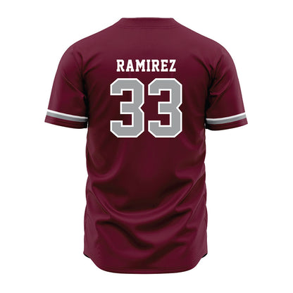Texas A&M - NCAA Baseball : David Ramirez - Maroon Jersey-1
