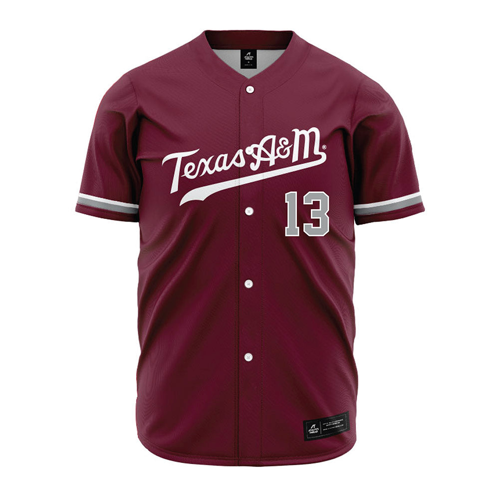 Texas A&M - NCAA Baseball : Caden Sorrell - Maroon Jersey-0