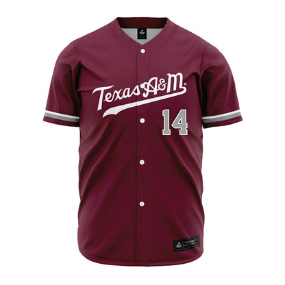Texas A&M - NCAA Baseball : Luke Billings - Maroon Jersey-0