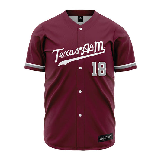 Texas A&M - NCAA Baseball : Wesley Jordan - Maroon Jersey-0