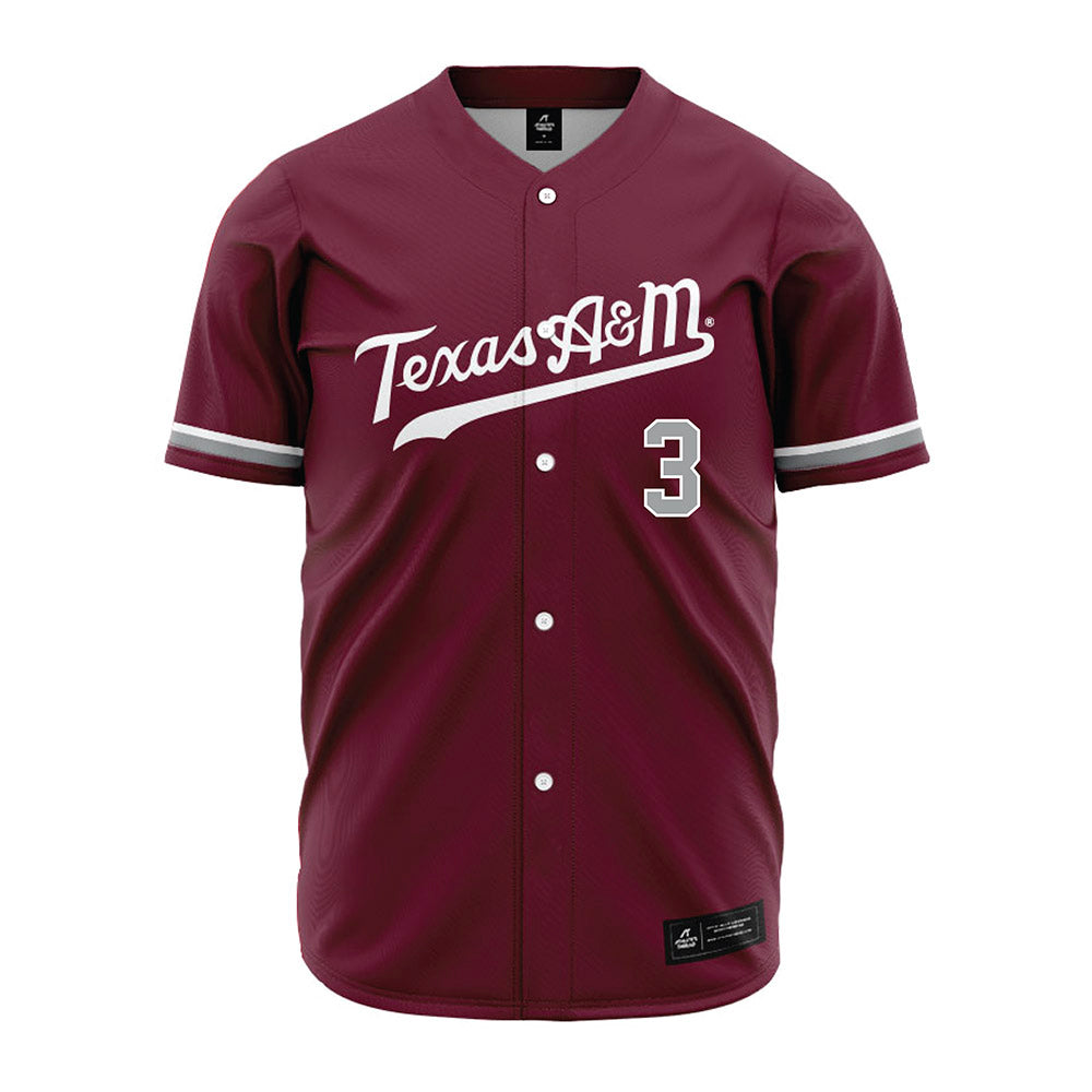 Texas A&M - NCAA Baseball : Jake Duer - Maroon Jersey-0