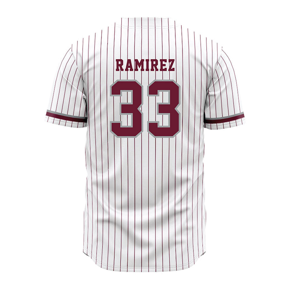 Texas A&M - NCAA Baseball : David Ramirez - White Jersey-1