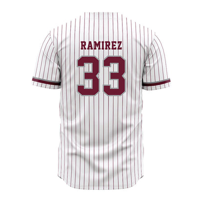 Texas A&M - NCAA Baseball : David Ramirez - White Jersey-1