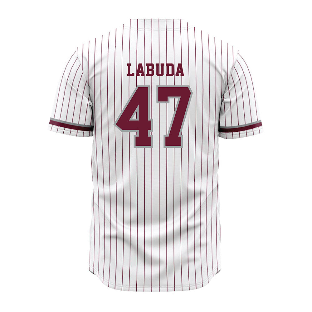 Texas A&M - NCAA Baseball : Blake Labuda - White Jersey-1