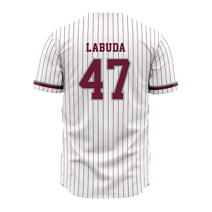 Texas A&M - NCAA Baseball : Blake Labuda - White Jersey-1