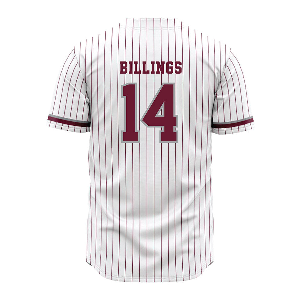 Texas A&M - NCAA Baseball : Luke Billings - White Jersey-1