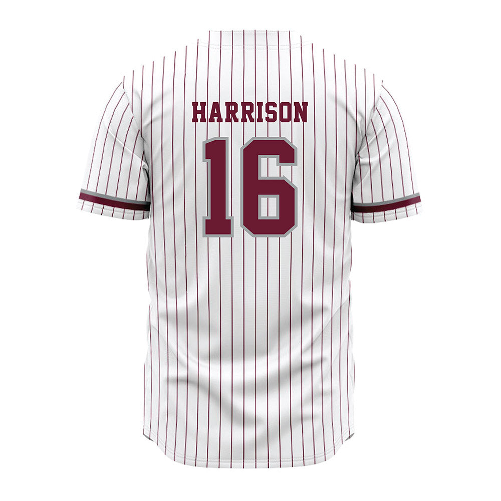 Texas A&M - NCAA Baseball : Connor Harrison - White Jersey-1