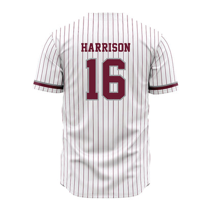 Texas A&M - NCAA Baseball : Connor Harrison - White Jersey-1