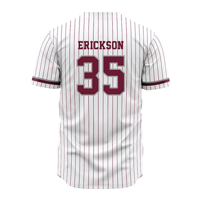 Texas A&M - NCAA Baseball : Sam Erickson - White Jersey-1