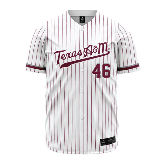 Texas A&M - NCAA Baseball : Blake Binderup - White Jersey-0