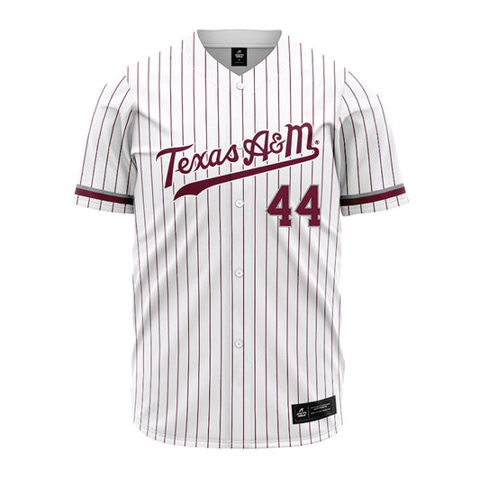 Texas A&M - NCAA Baseball : Cooper Fulbright - White Jersey-0