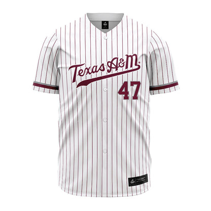 Texas A&M - NCAA Baseball : Blake Labuda - White Jersey-0