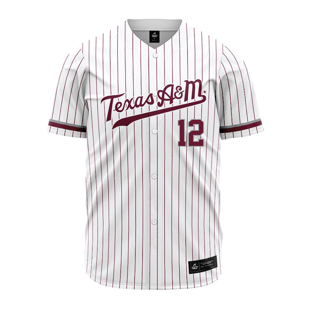 Texas A&M - NCAA Baseball : Joshua Stewart - White Jersey-0