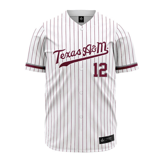 Texas A&M - NCAA Baseball : Joshua Stewart - White Jersey-0