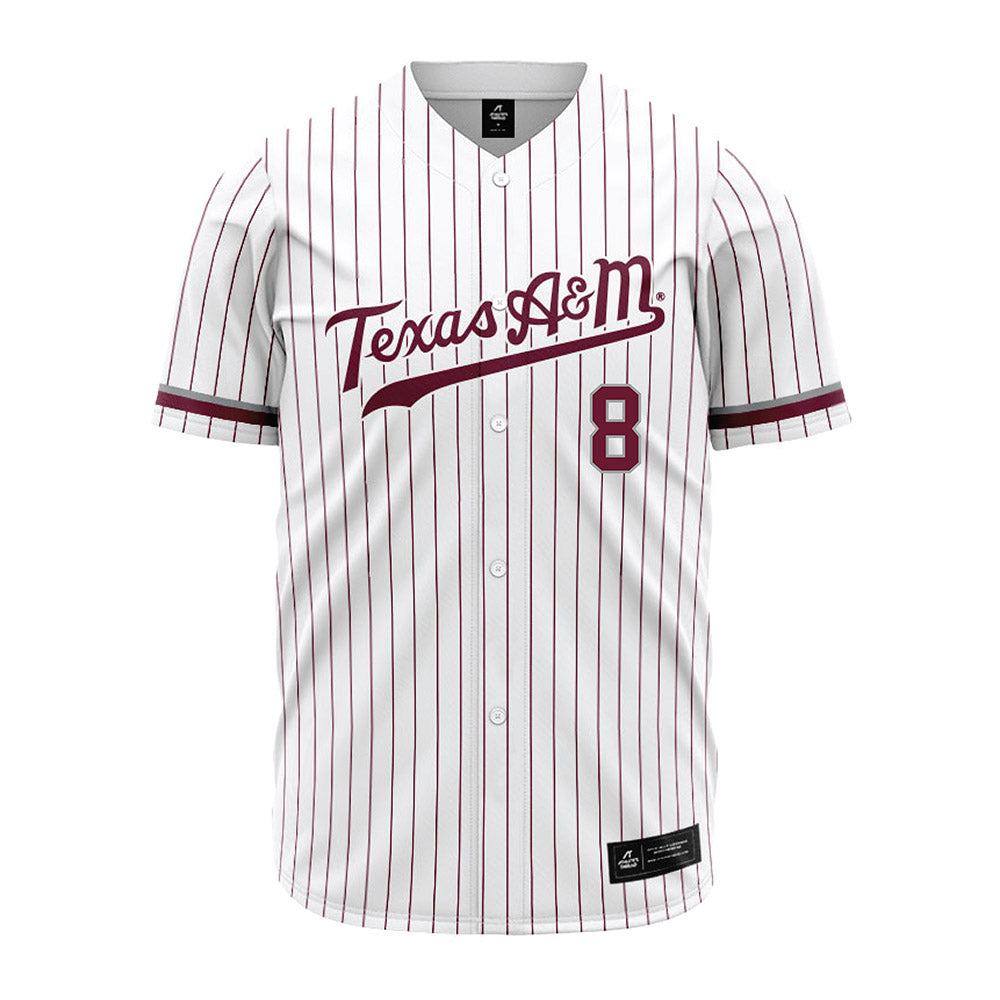 Texas A&M - NCAA Baseball : Christopher Hacopian - White Jersey-0