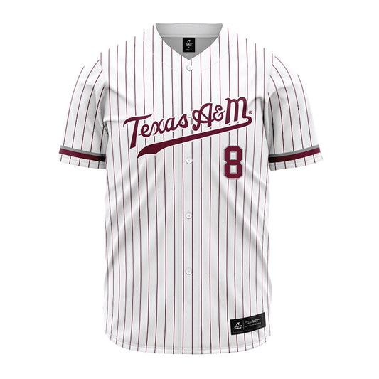 Texas A&M - NCAA Baseball : Christopher Hacopian - White Jersey-0