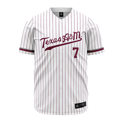 Texas A&M - NCAA Baseball : Matthew Kelley - White Jersey-0