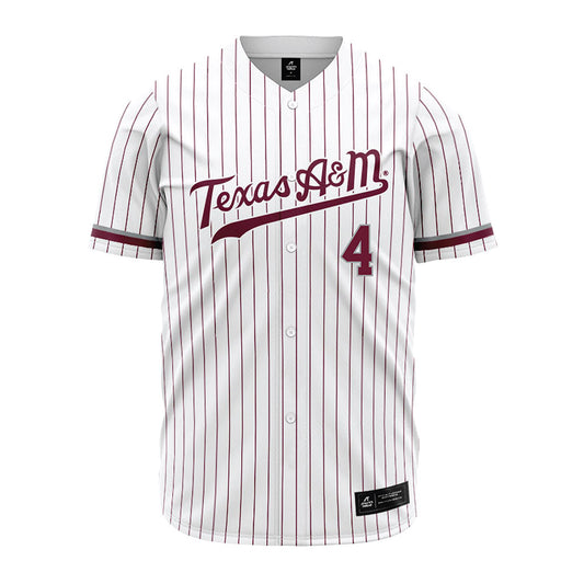 Texas A&M - NCAA Baseball : Travis Chestnut - White Jersey-0