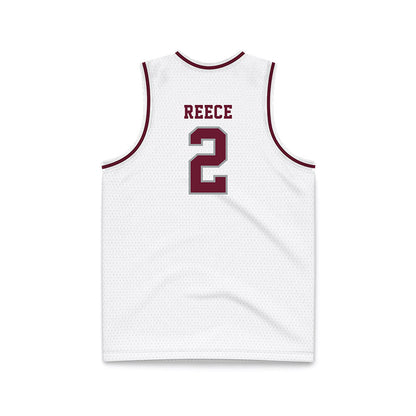 Texas A&M - NCAA Men's Basketball : Jalen Reece - White Basketball Jersey-1