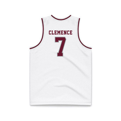 Texas A&M - NCAA Men's Basketball : Zach Clemence - White Basketball Jersey-1