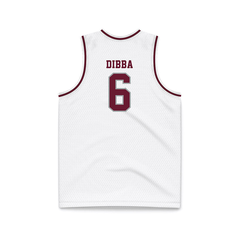 Texas A&M - NCAA Men's Basketball : Ali Dibba - White Basketball Jersey-1