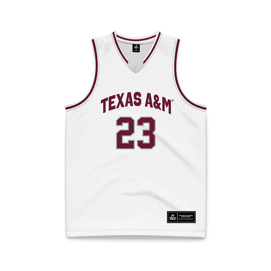 Texas A&M - NCAA Men's Basketball : Federiko Federiko - White Basketball Jersey-0