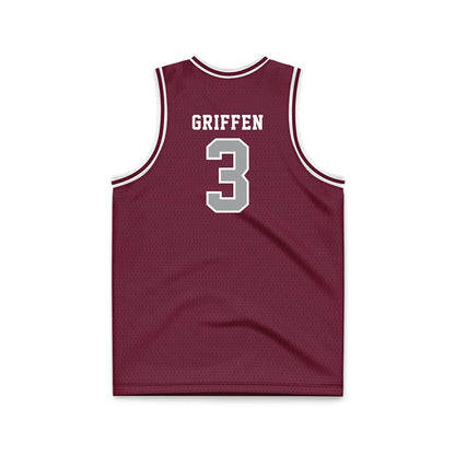 Texas A&M - NCAA Men's Basketball : Rylan Griffen - Maroon Basketball Jersey-1