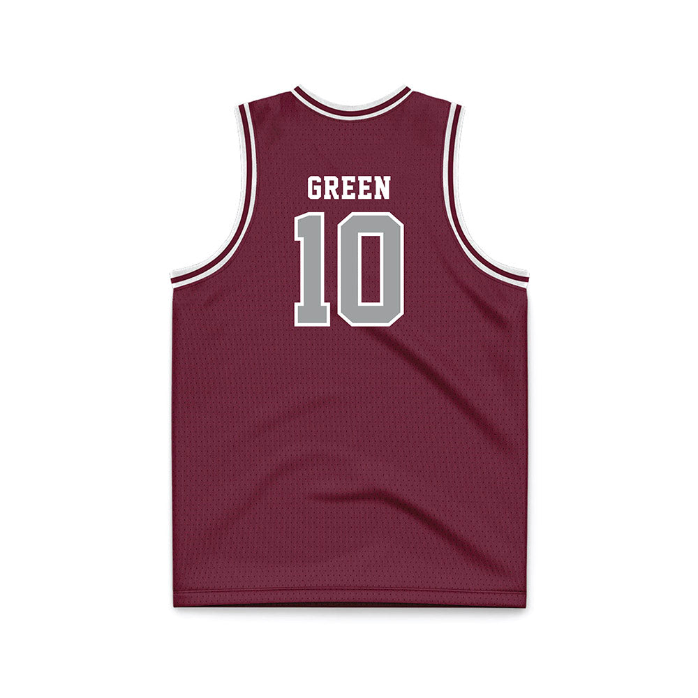Texas A&M - NCAA Men's Basketball : Jeremiah Green - Maroon Basketball Jersey-1