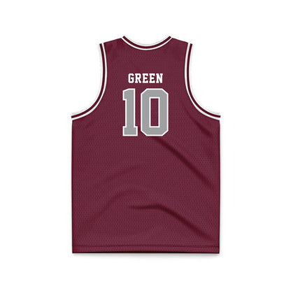 Texas A&M - NCAA Men's Basketball : Jeremiah Green - Maroon Basketball Jersey-1