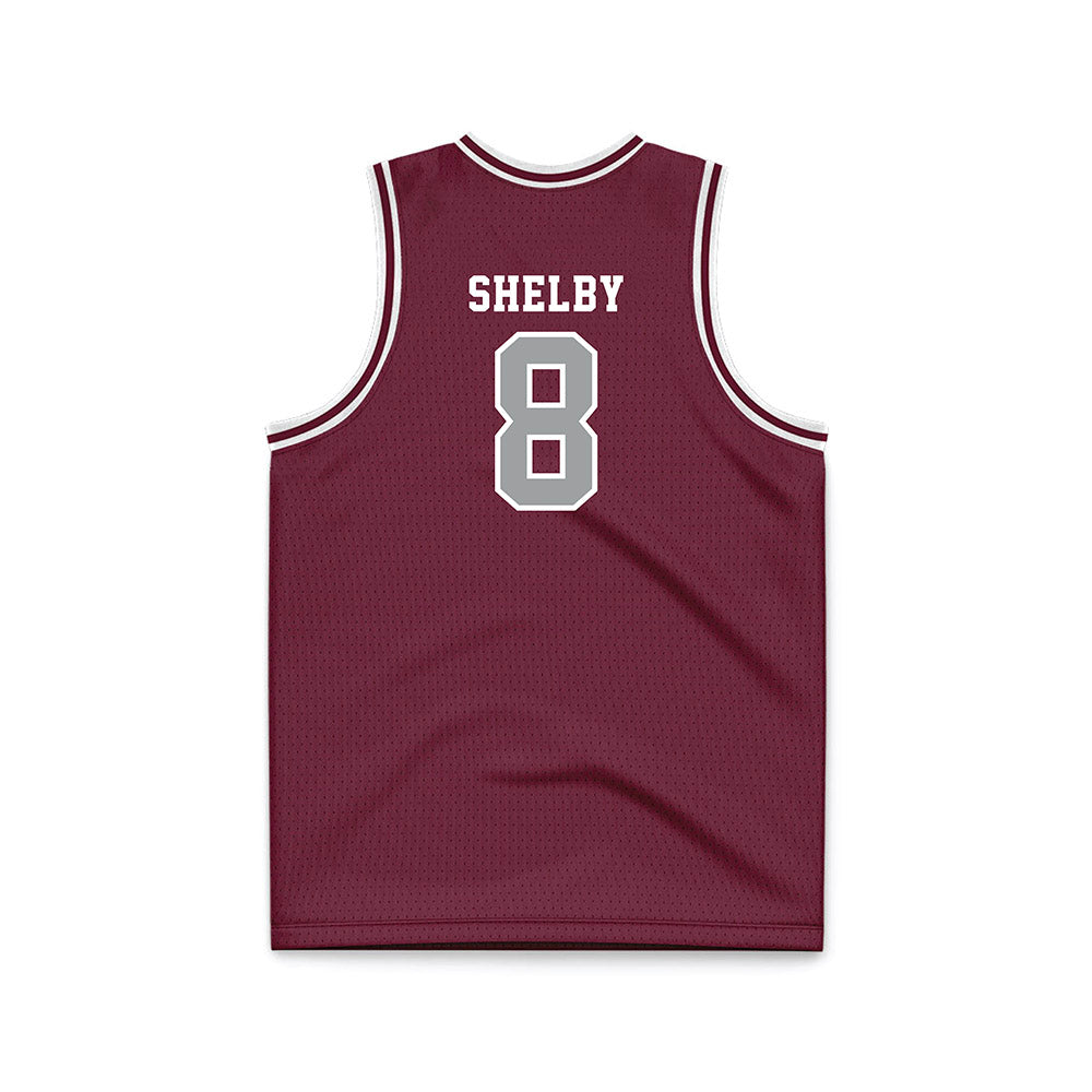 Texas A&M - NCAA Men's Basketball : Noah Shelby - Maroon Basketball Jersey-1