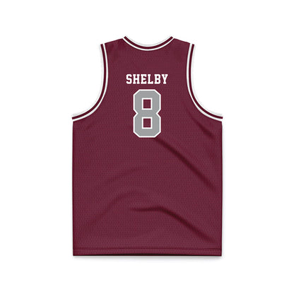 Texas A&M - NCAA Men's Basketball : Noah Shelby - Maroon Basketball Jersey-1